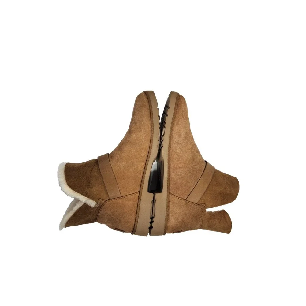 Ugg Romely Short Buckle Ankle Boots Womens Size 9 Chestnut Brown Suede Fashion